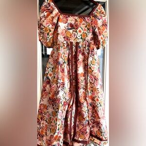 IN LOOM Floral Puff Sleeve Midi Dress | NWT | Cottagecore |Square Neck | S - L